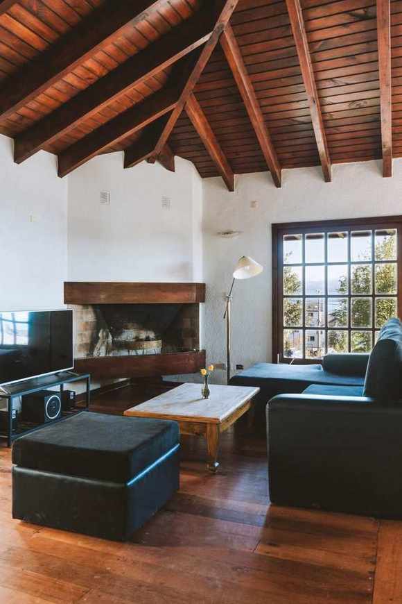 Living con chimenea
